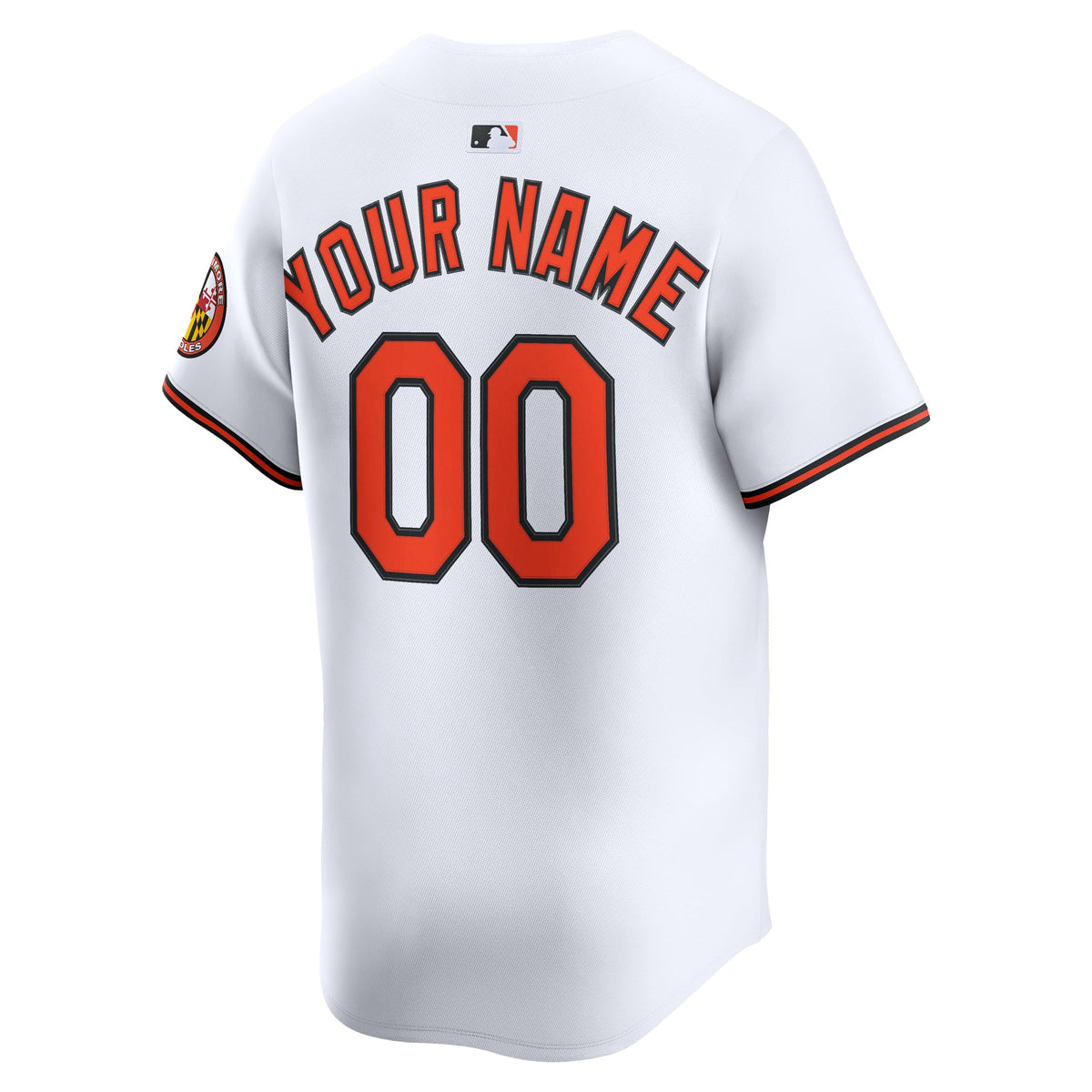 Men's Baltimore Orioles Nike White Home Limited Custom Jersey - 4