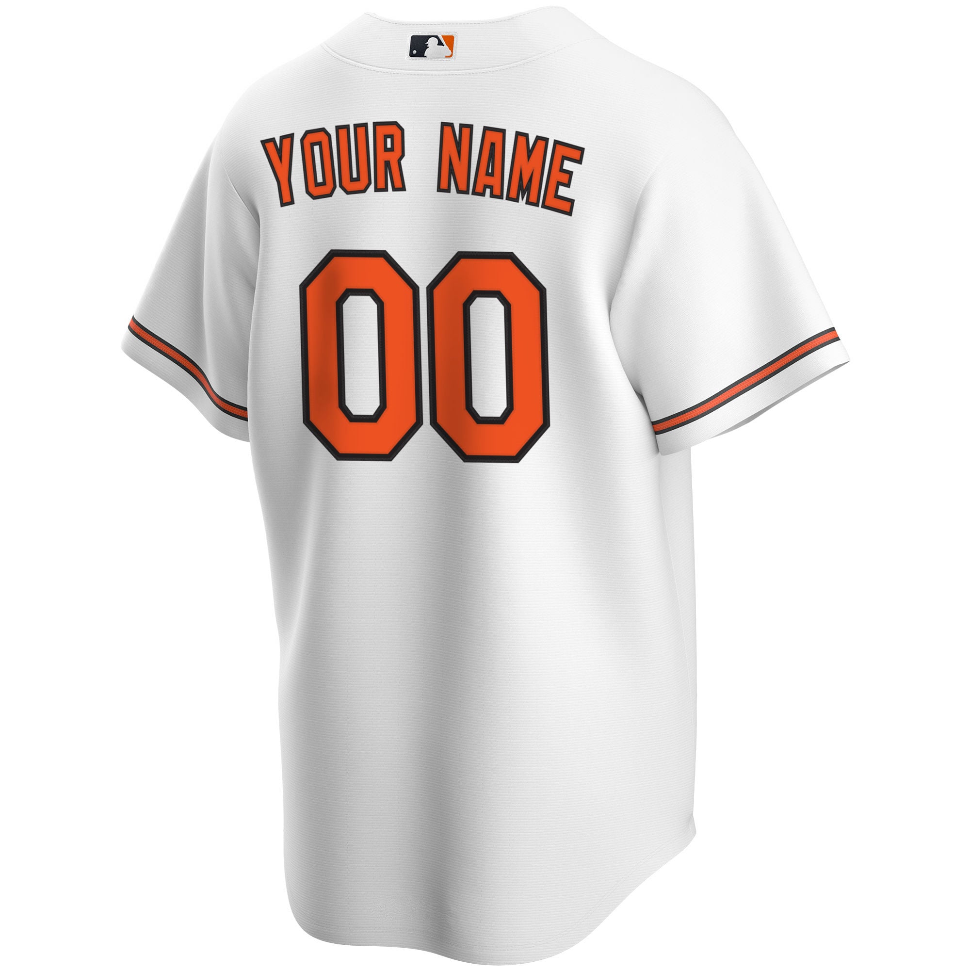 Men's Baltimore Orioles Nike White Home Replica Custom Jersey - 4