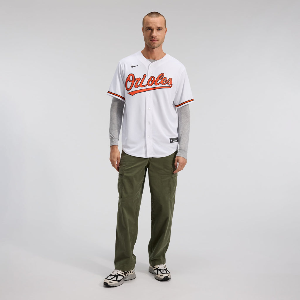Men's Baltimore Orioles Nike White Home Replica Team Jersey - 4