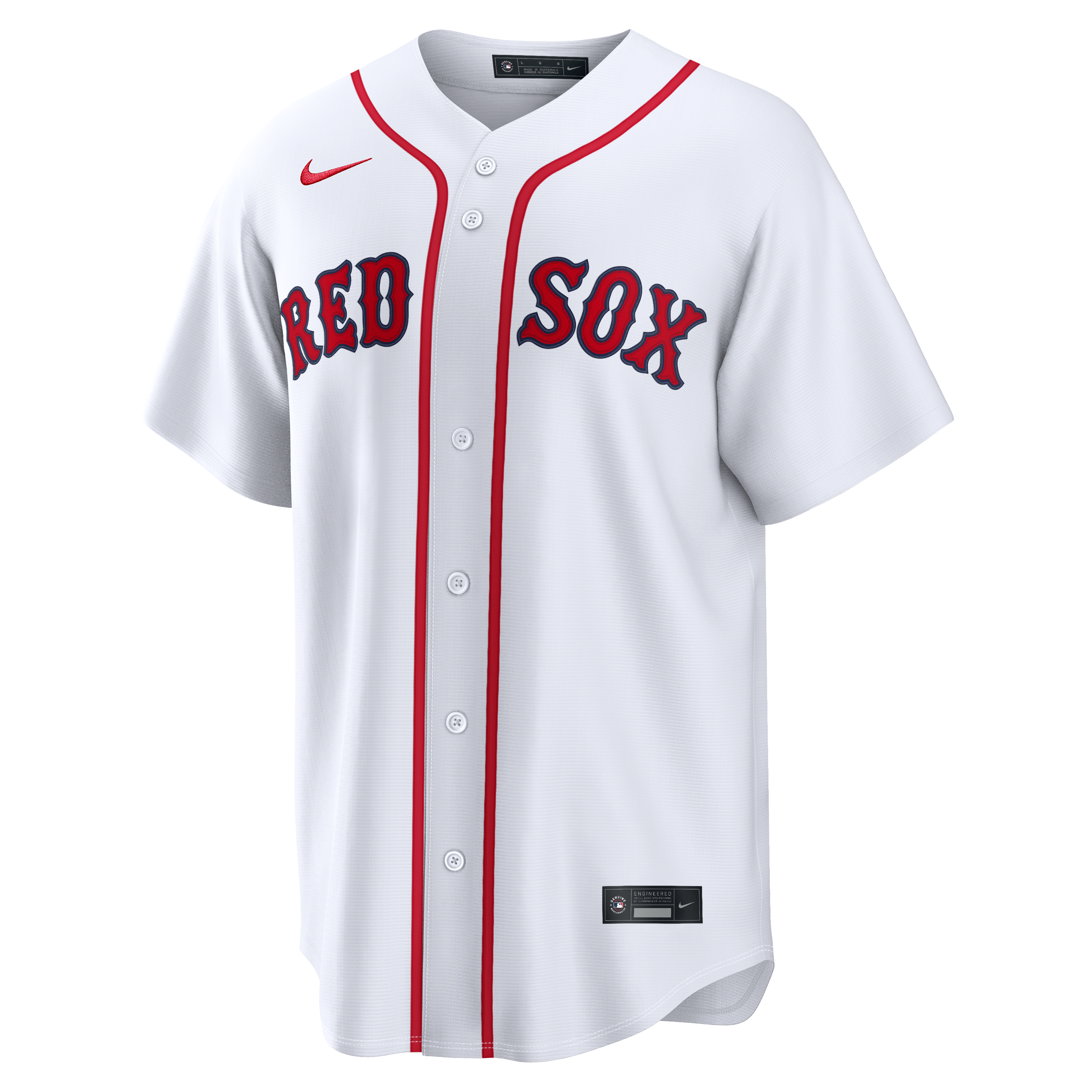 Men's Boston Red Sox Nike White Home Replica Custom Jersey - 3