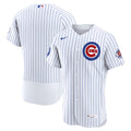 Men's Chicago Cubs Nike White Home Sponsor Patch Authentic Jersey