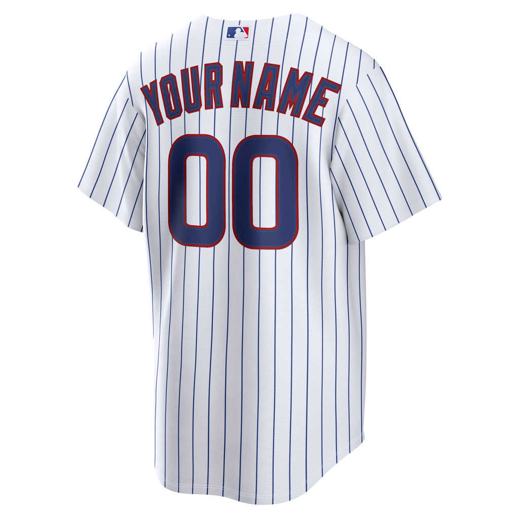 Men's Chicago Cubs Nike White Home Stadium Custom Jersey - 4