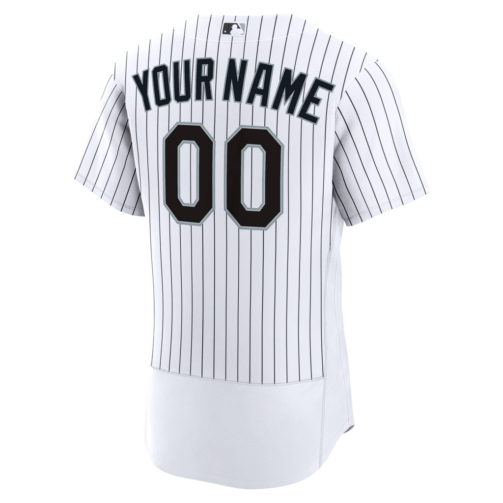 Men's Chicago White Sox Nike White Home Authentic Custom Jersey - 4