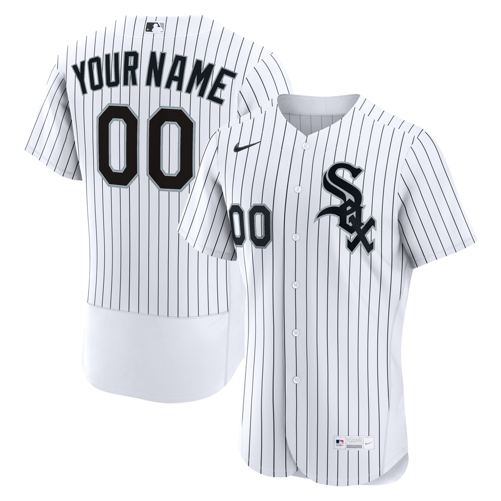 Men's Chicago White Sox Nike White Home Authentic Custom Jersey