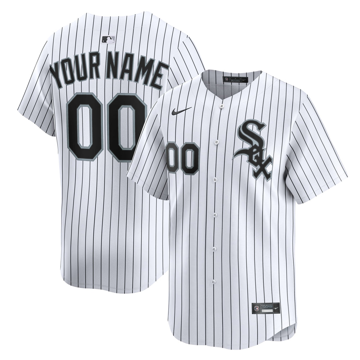 Men's Chicago White Sox Nike White Home Limited Custom Jersey - 2