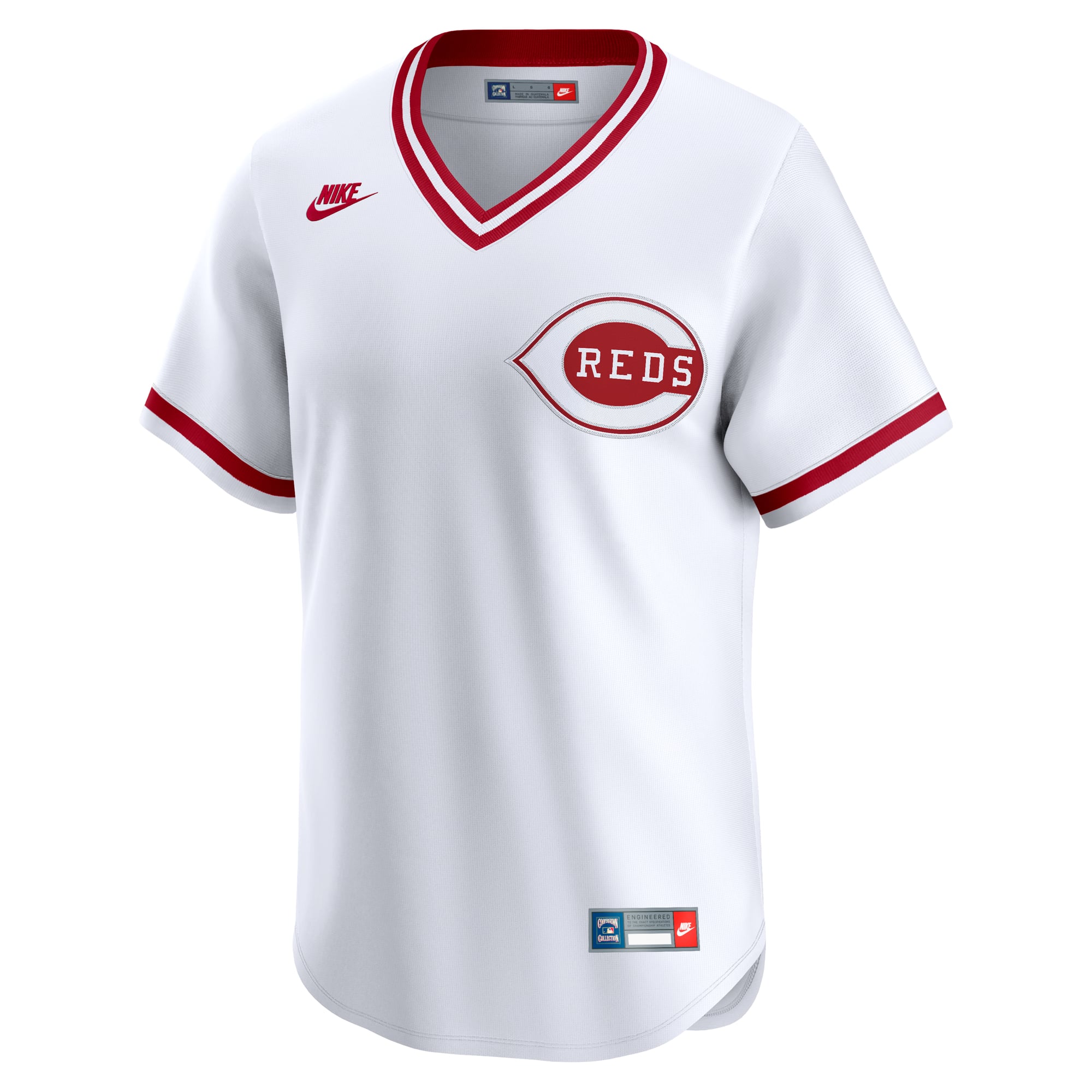 Men's Cincinnati Reds Nike White Cooperstown Collection Limited Jersey - 3