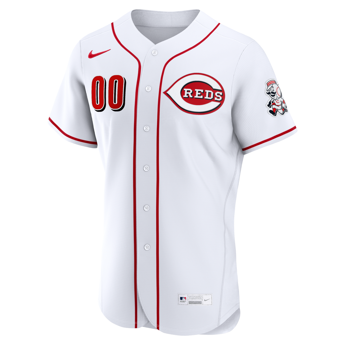 Men's Cincinnati Reds Nike White Home Authentic Custom Jersey - 3