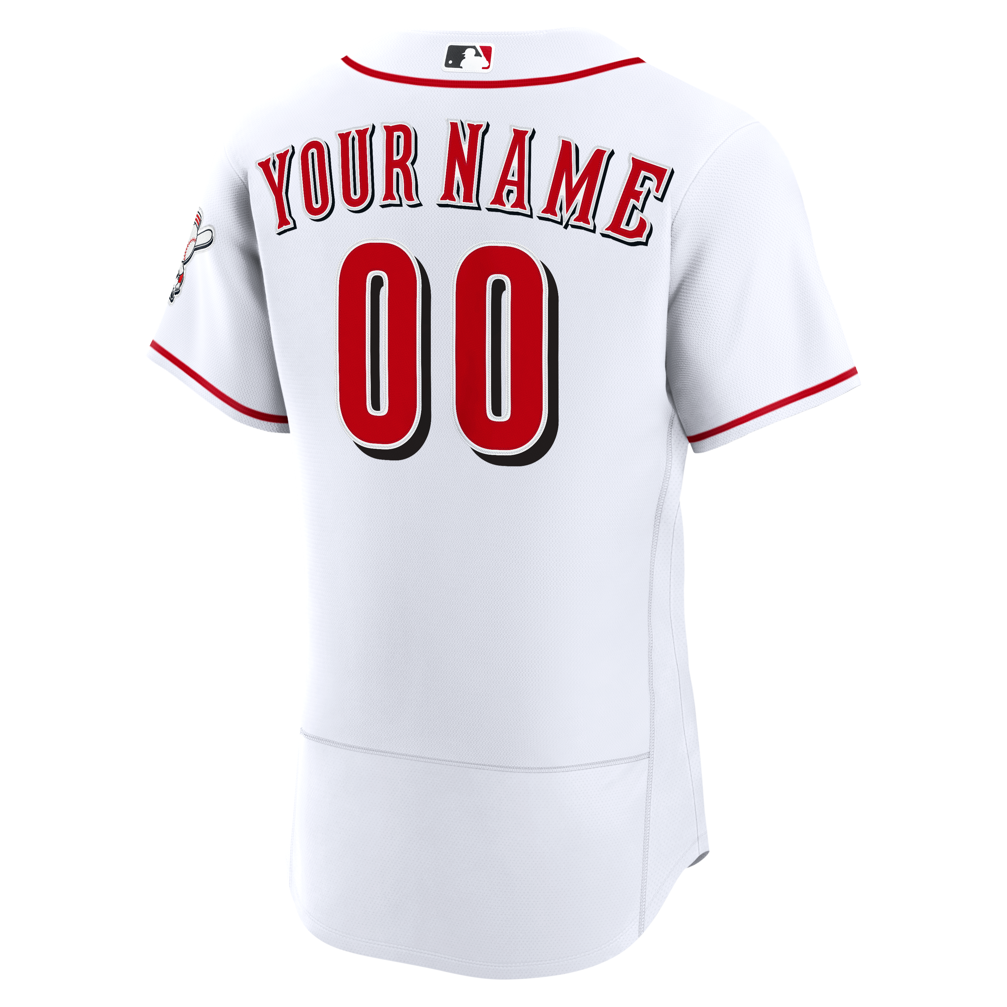 Men's Cincinnati Reds Nike White Home Authentic Custom Jersey - 4