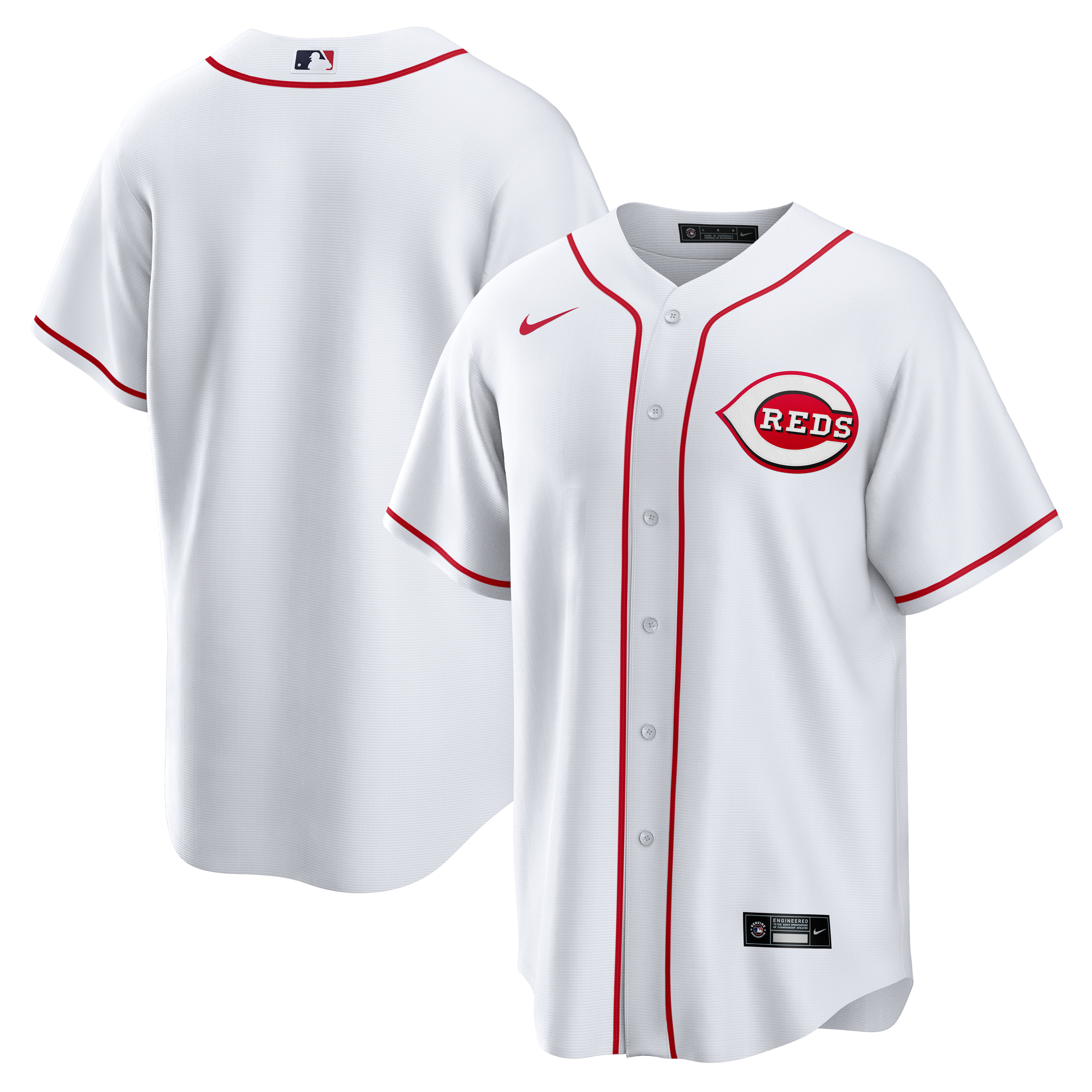 Men's Cincinnati Reds Nike White Home Big & Tall Replica Jersey - 2