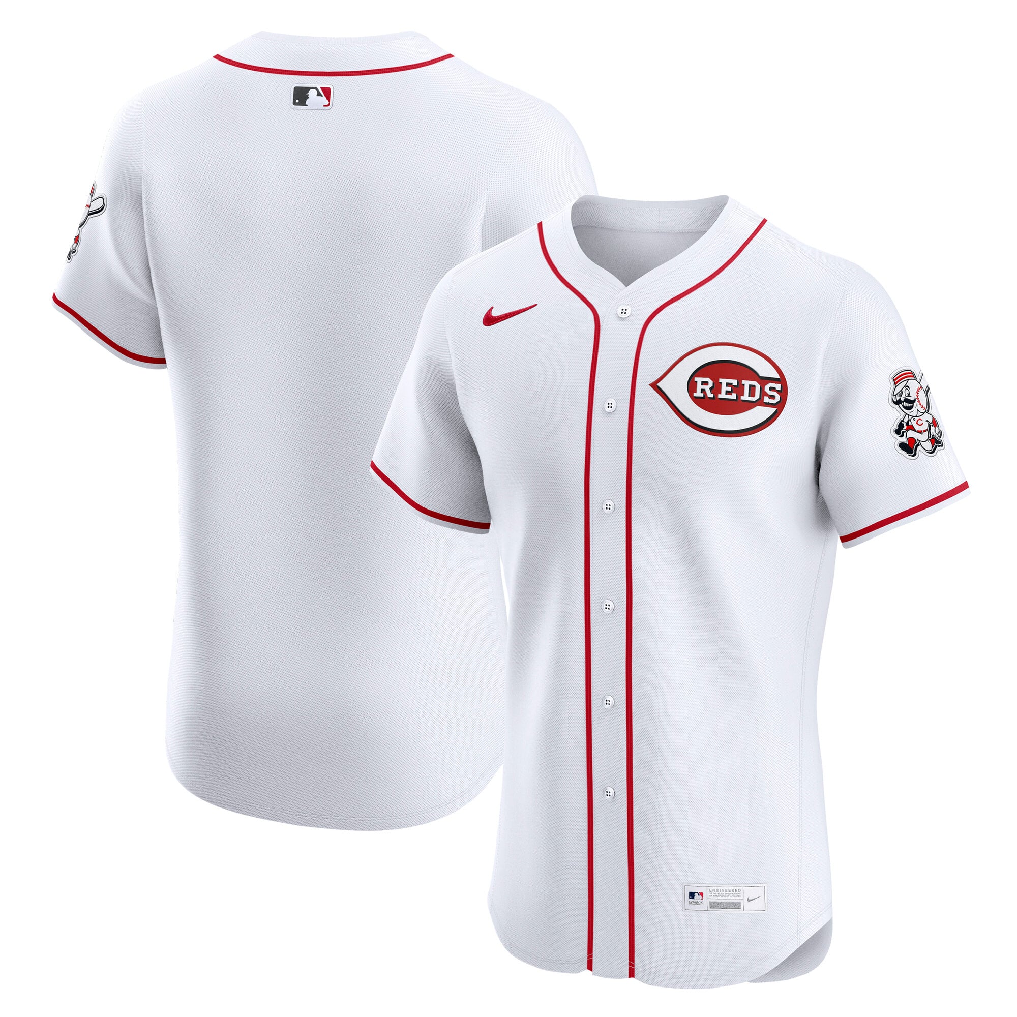 Men's Cincinnati Reds Nike White Home Elite Jersey - 2