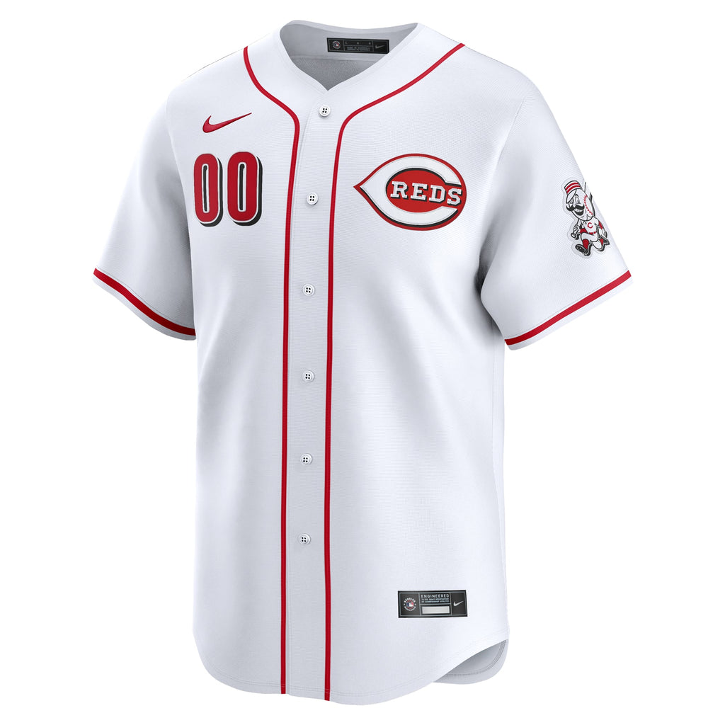 Men's Cincinnati Reds Nike White Home Limited Custom Jersey - 3