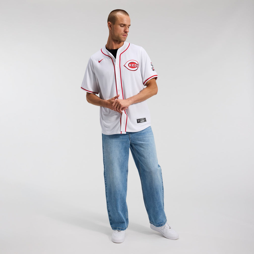 Men's Cincinnati Reds Nike White Home Limited Jersey - 4