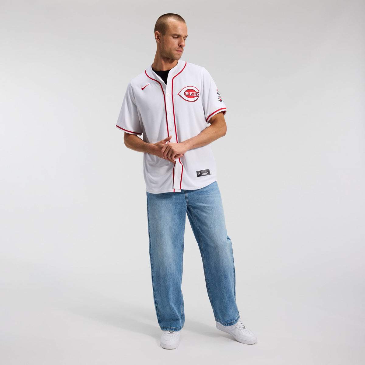 Men's Cincinnati Reds Nike White Home Limited Jersey - 4