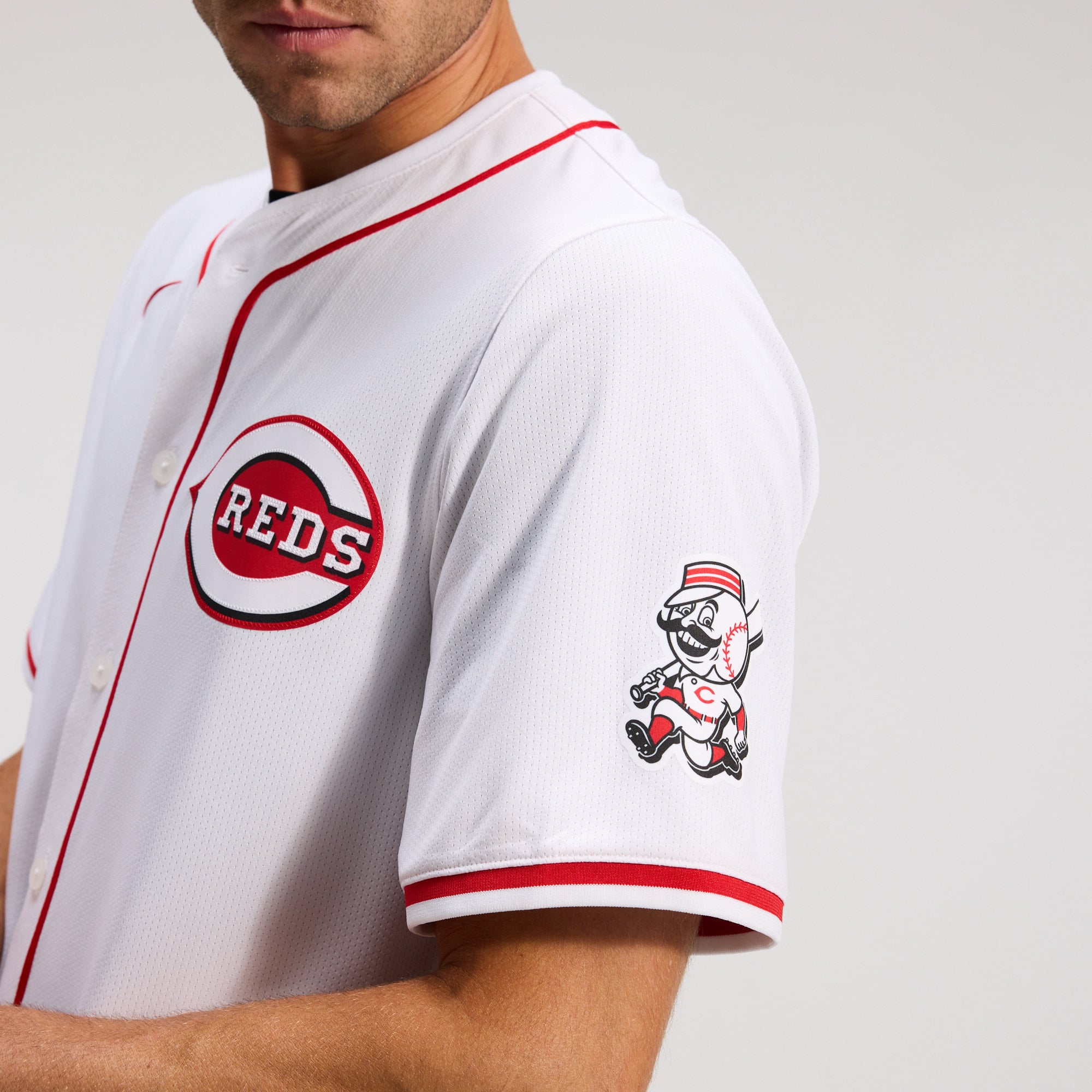 Men's Cincinnati Reds Nike White Home Limited Jersey - 8