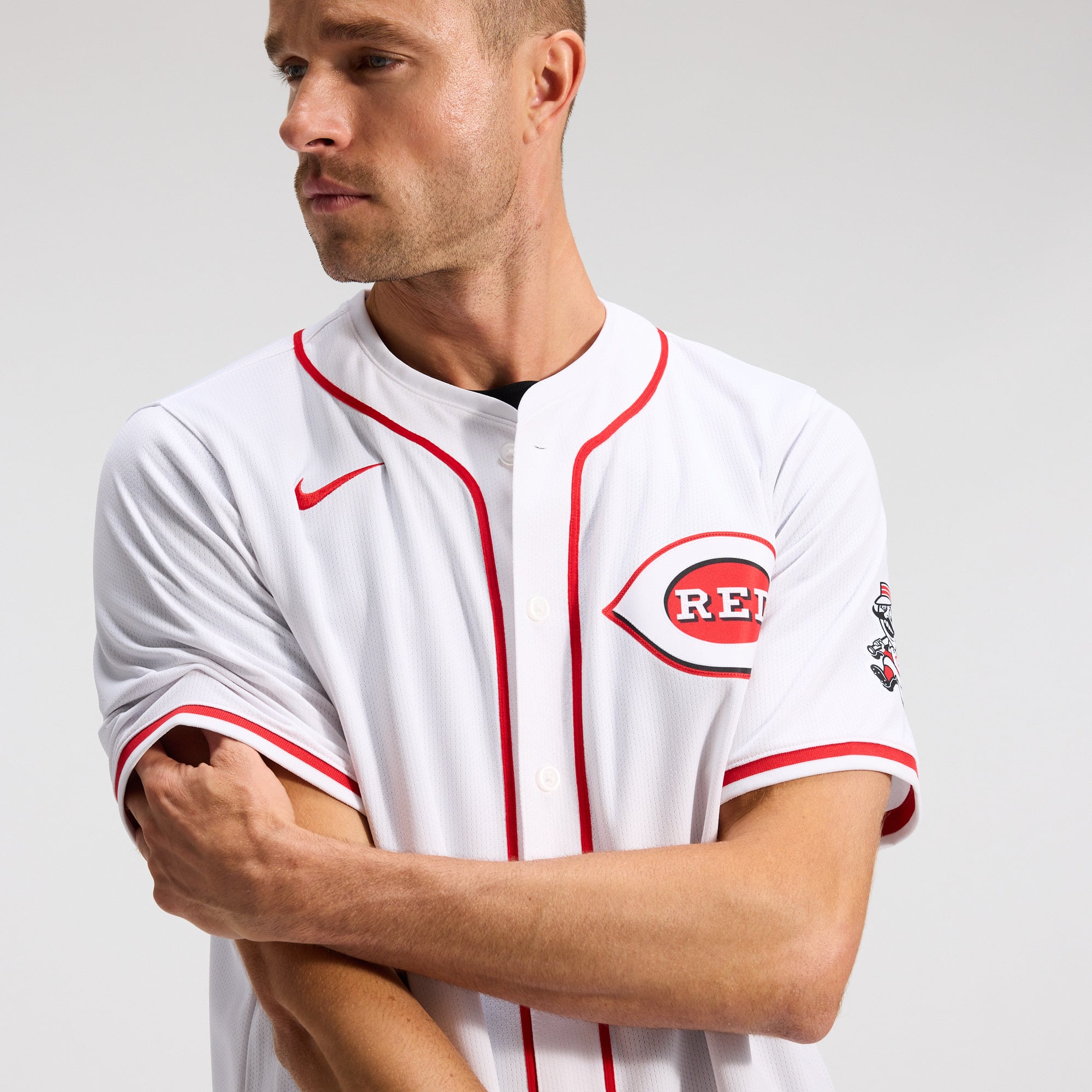 Men's Cincinnati Reds Nike White Home Limited Jersey - 10