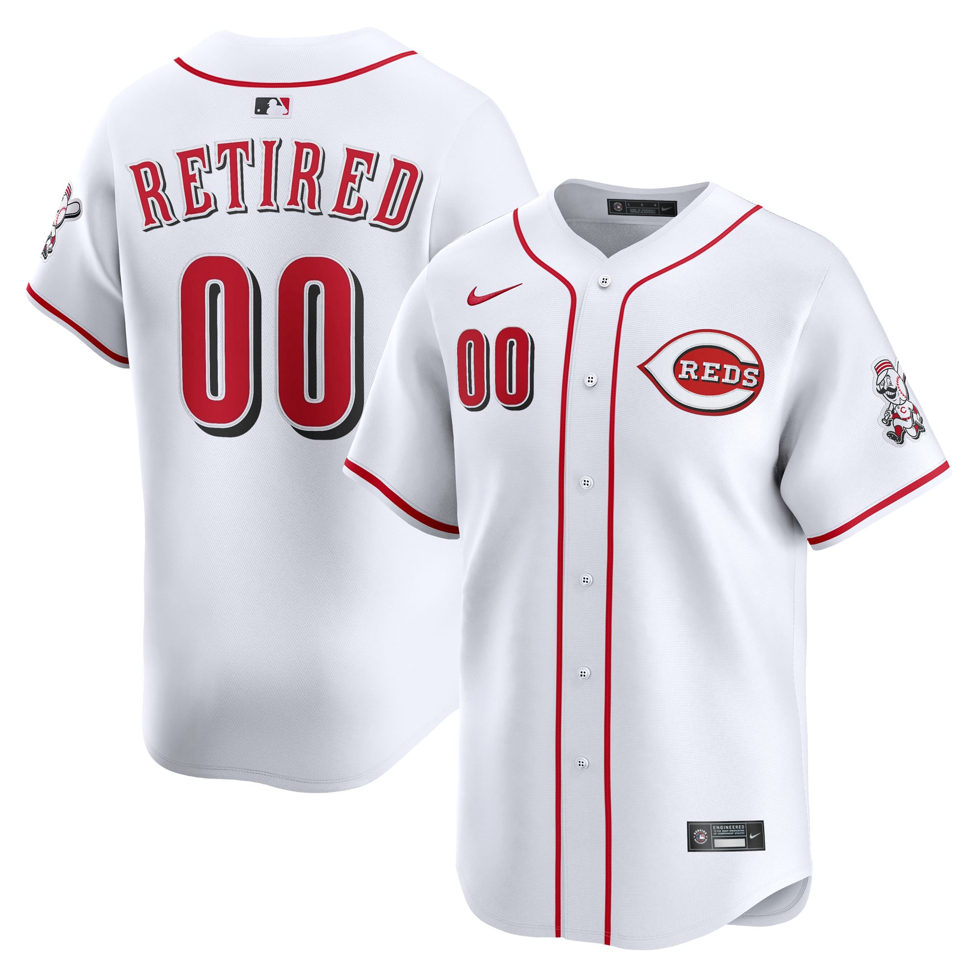 Men's Cincinnati Reds Nike White Home Limited Pick-A-Player Retired Roster Jersey