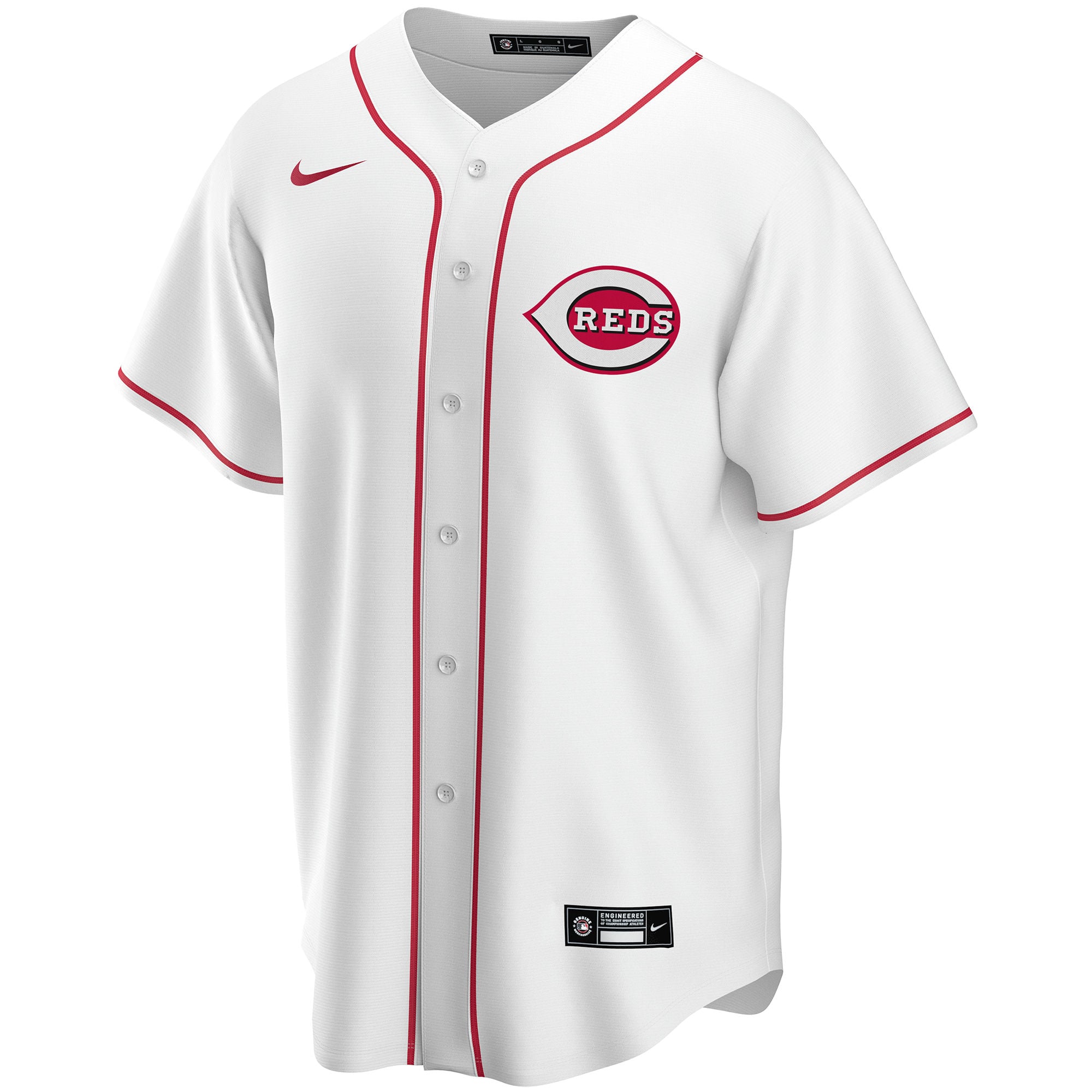 Men's Cincinnati Reds Nike White Home Replica Custom Jersey - 3
