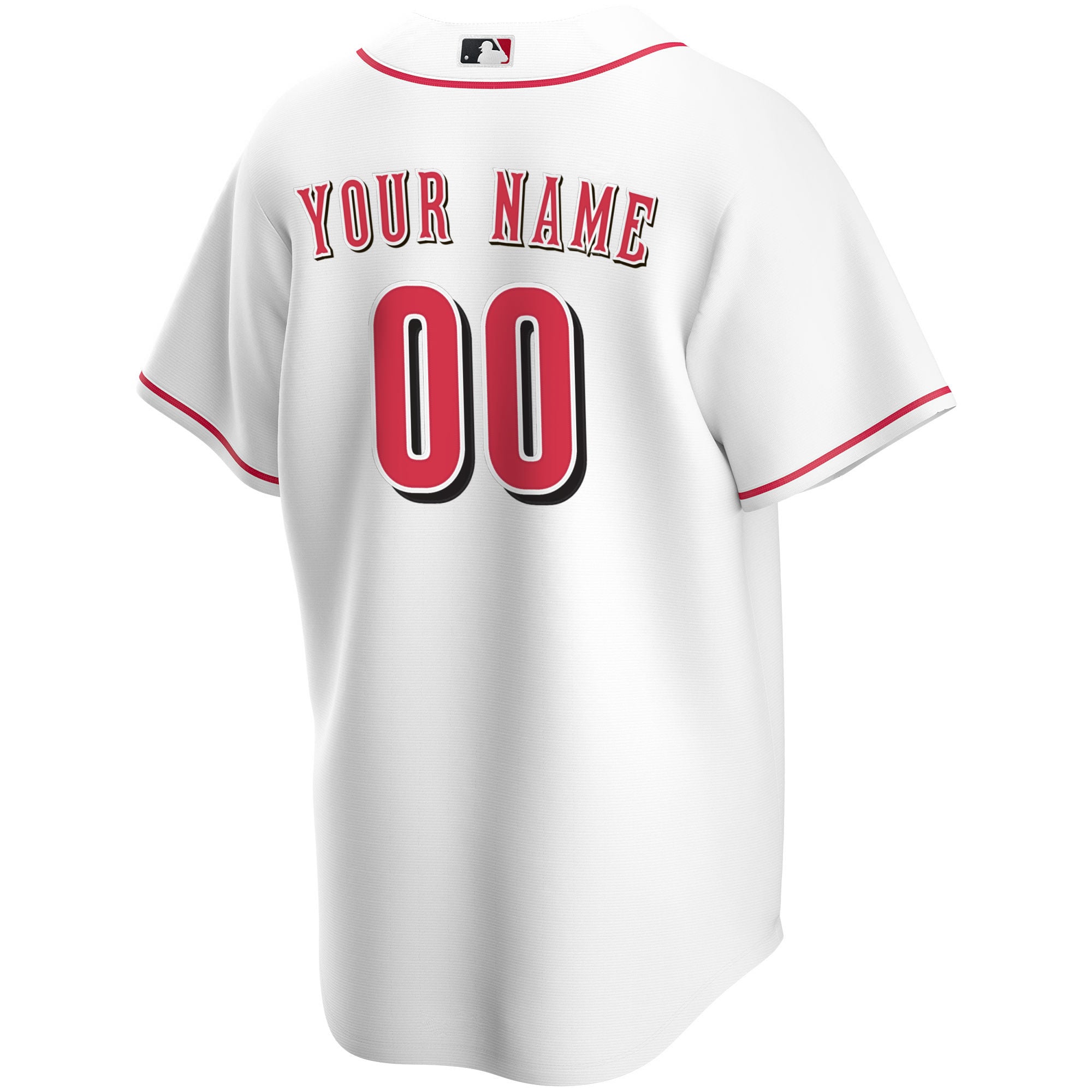 Men's Cincinnati Reds Nike White Home Replica Custom Jersey - 4