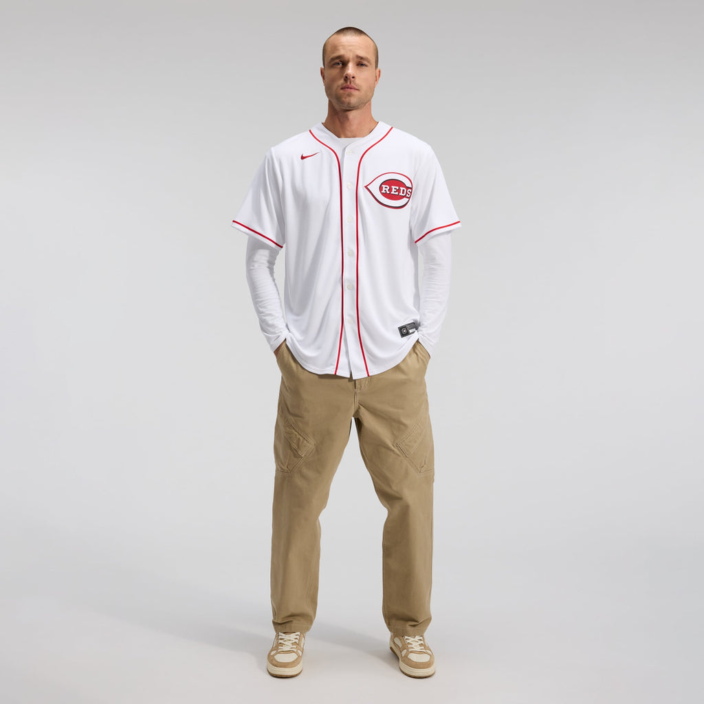 Men's Cincinnati Reds Nike White Home Replica Team Jersey - 4