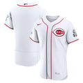 Men's Cincinnati Reds Nike White Home Sponsor Patch Authentic Jersey