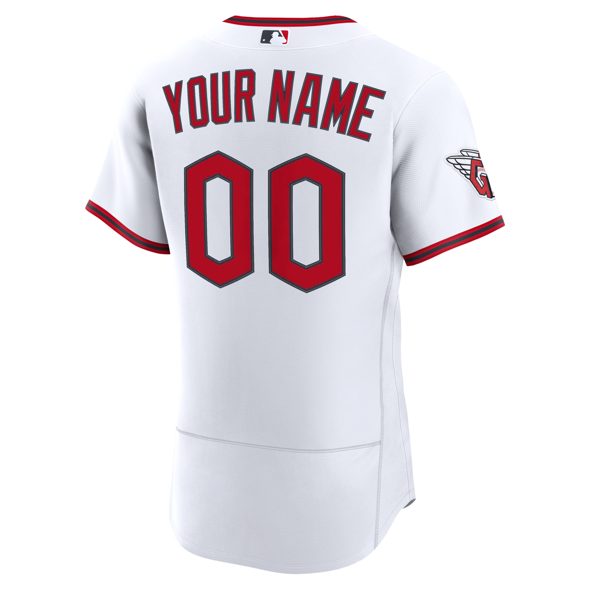 Men's Cleveland Guardians Nike White Home Authentic Custom Jersey - 4