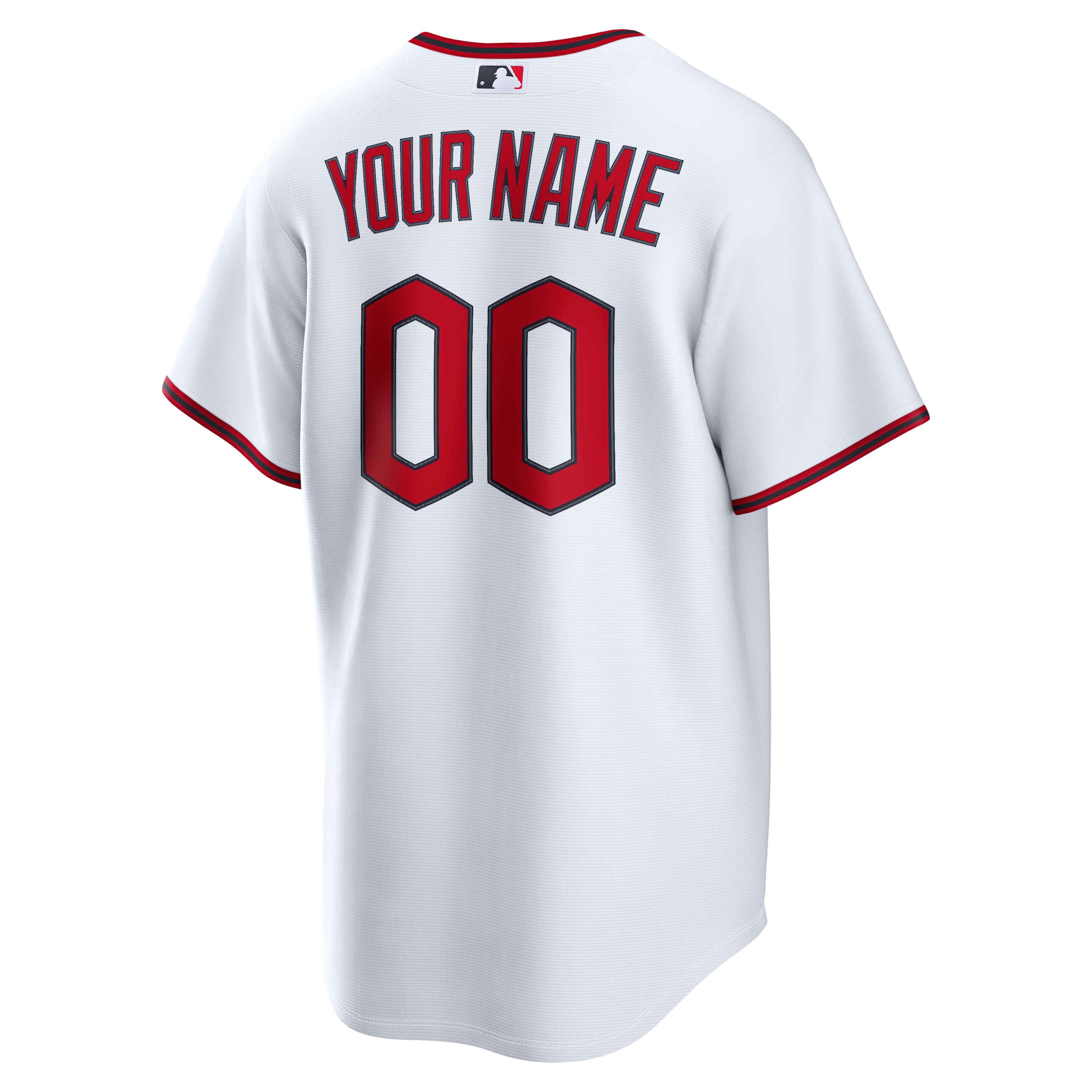 Men's Cleveland Guardians Nike White Home Replica Custom Jersey - 4