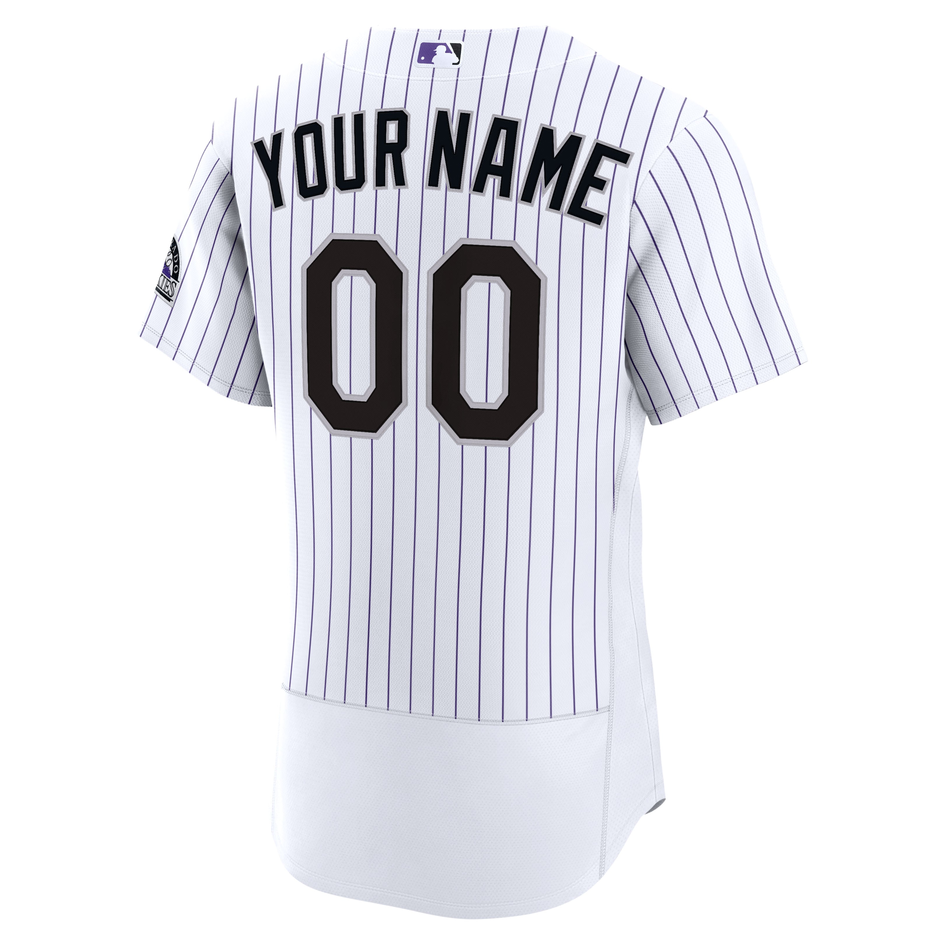 Men's Colorado Rockies Nike White Home Authentic Custom Jersey - 4