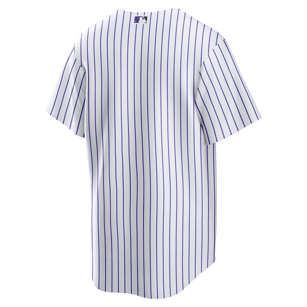 Men's Colorado Rockies Nike White Home Blank Replica Jersey - 4