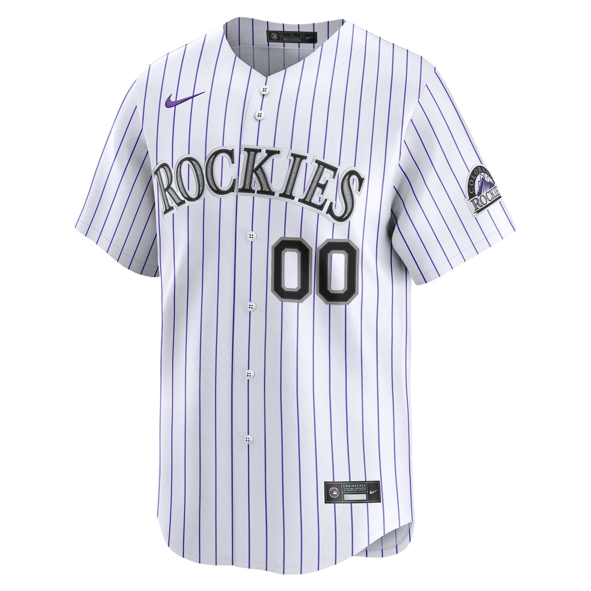 Men's Colorado Rockies Nike White Home Limited Custom Jersey - 3