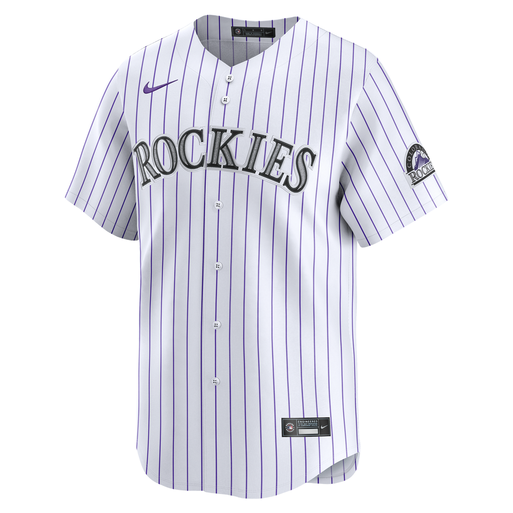 Men's Colorado Rockies Nike White Home Limited Jersey - 5