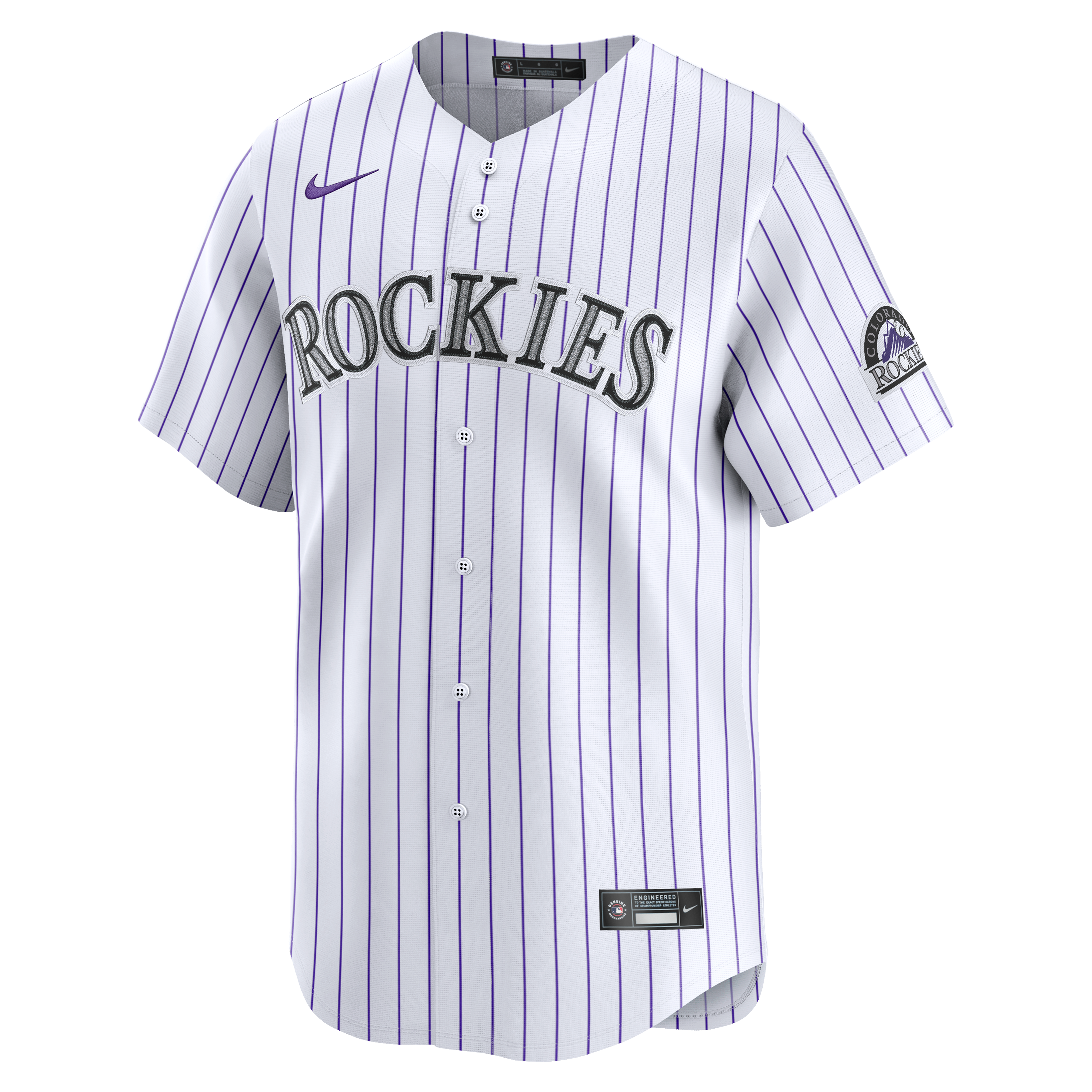 Men's Colorado Rockies Nike White Home Limited Jersey - 5