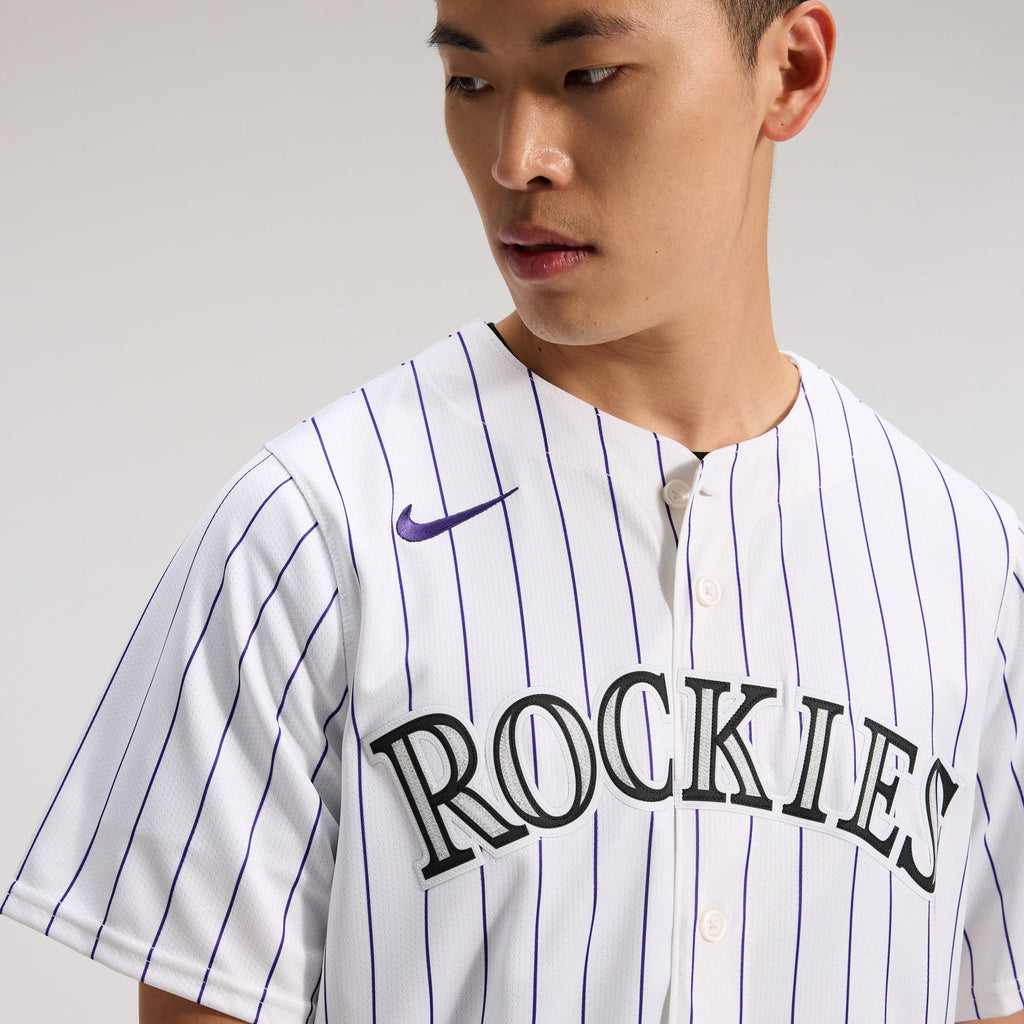 Men's Colorado Rockies Nike White Home Limited Jersey - 8