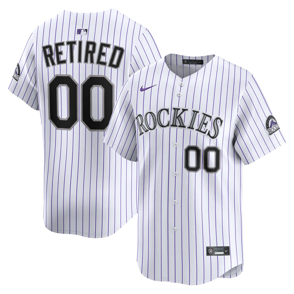 Men's Colorado Rockies Nike White Home Limited Pick-A-Player Retired Roster Jersey - 2