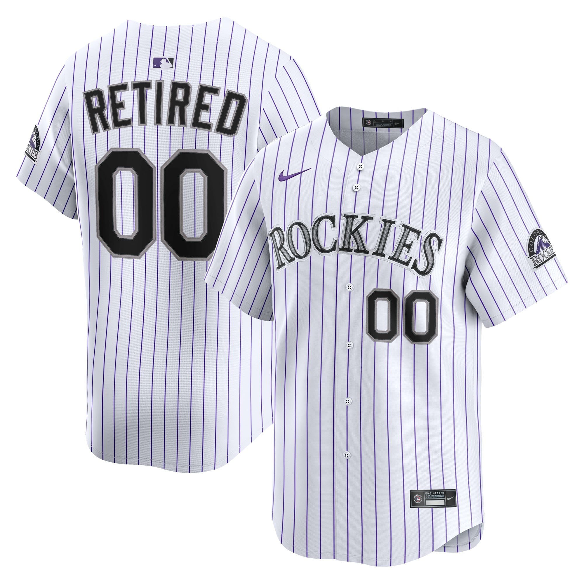 Men's Colorado Rockies Nike White Home Limited Pick-A-Player Retired Roster Jersey - 2