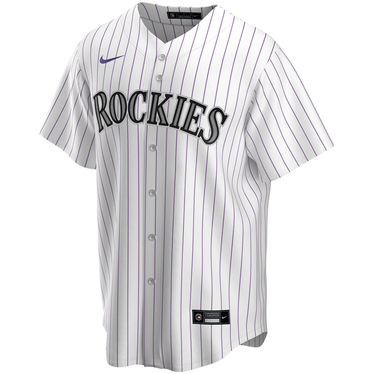 Men's Colorado Rockies Nike White Home Replica Custom Jersey - 3