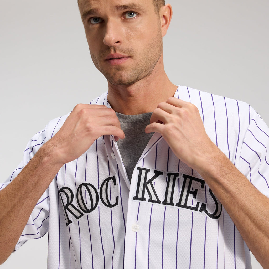 Men's Colorado Rockies Nike White Home Replica Team Jersey - 8