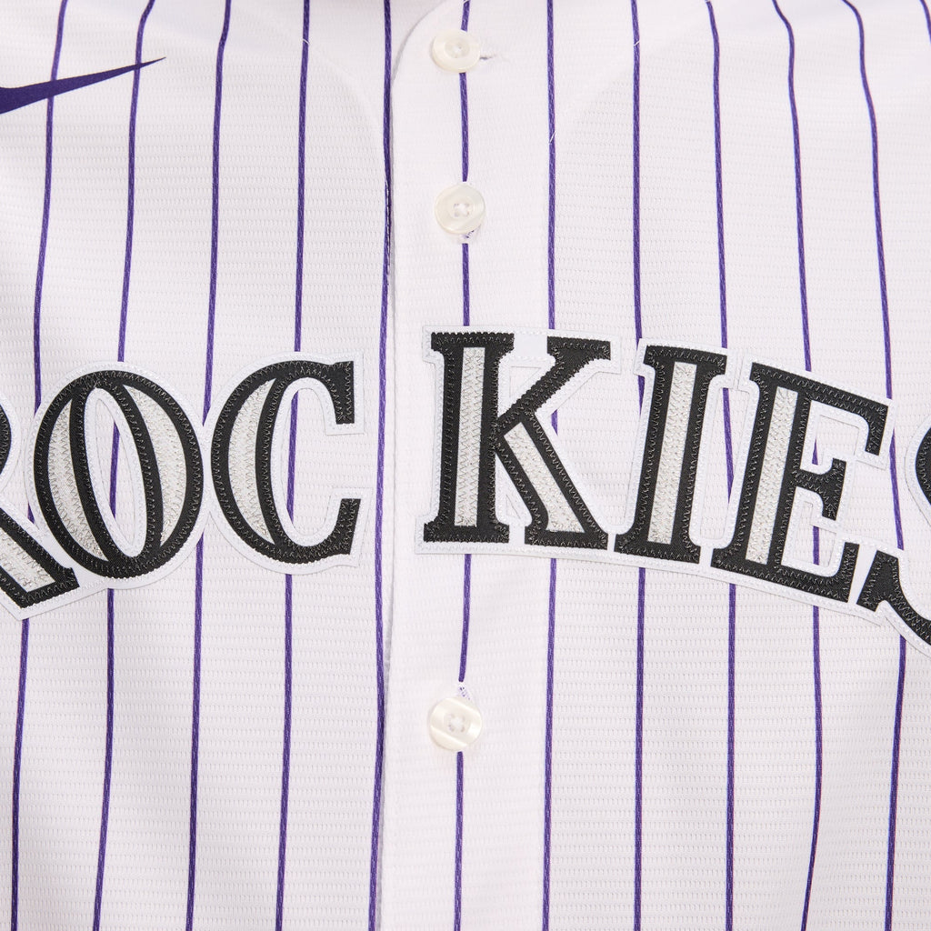 Men's Colorado Rockies Nike White Home Replica Team Jersey - 9