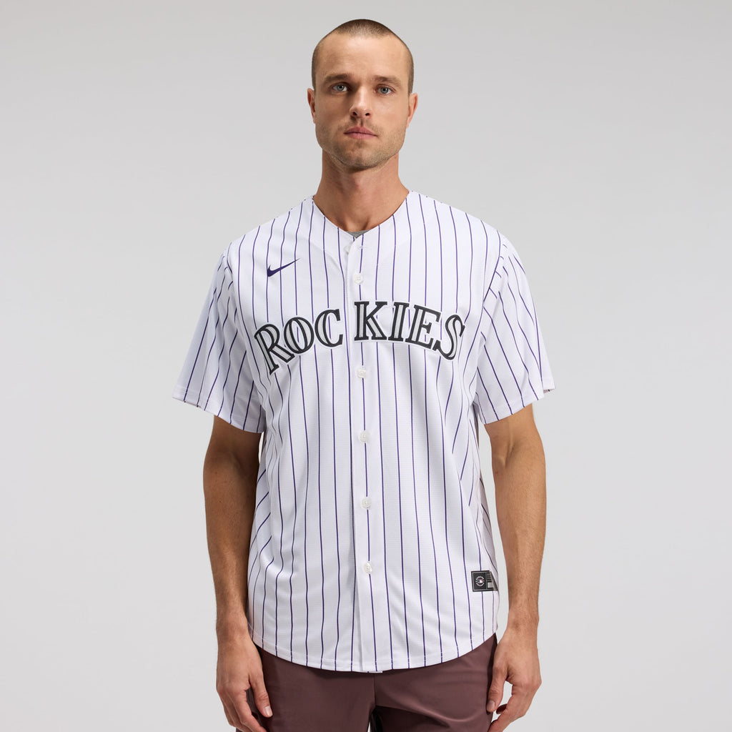 Men's Colorado Rockies Nike White Home Replica Team Jersey - 2
