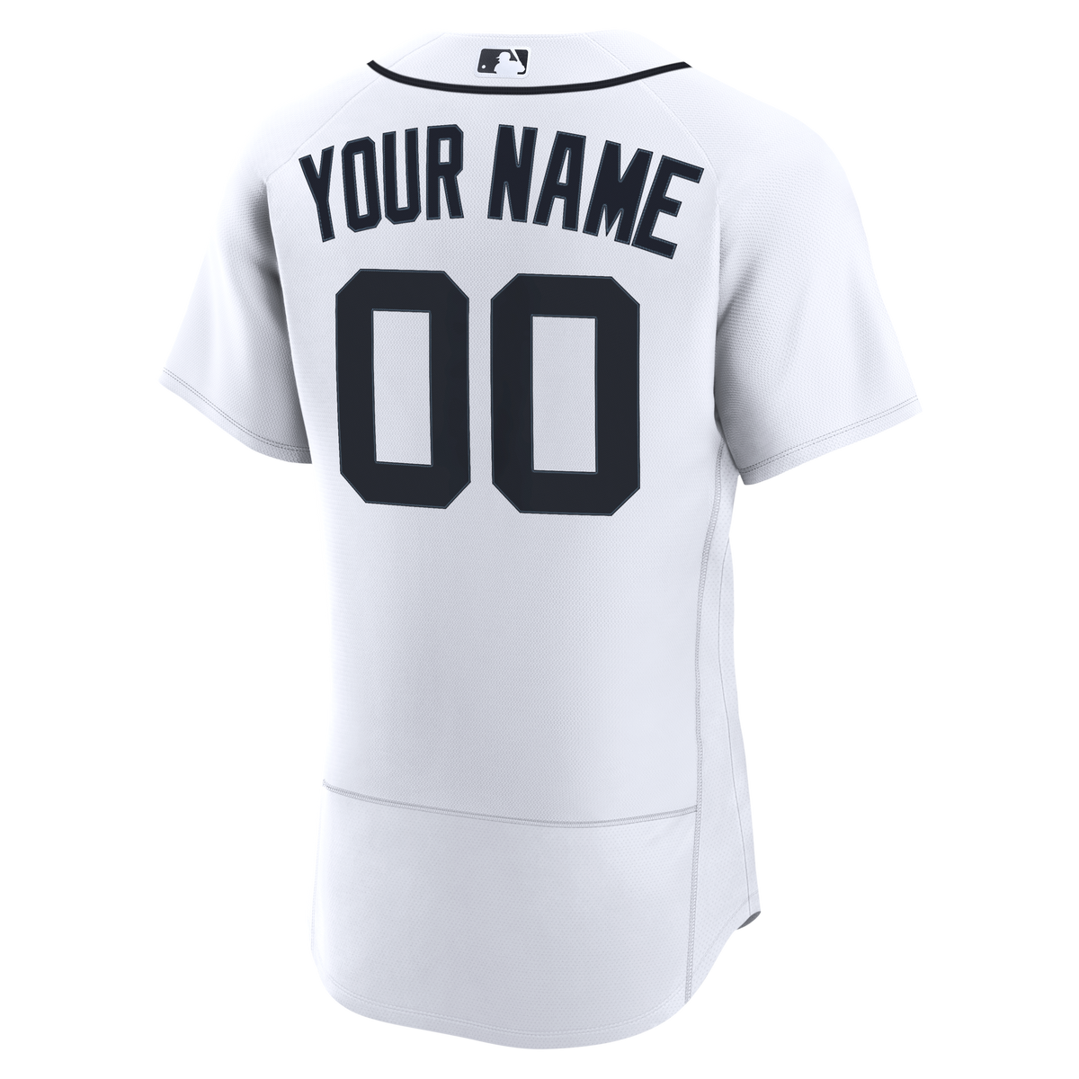 Men's Detroit Tigers Nike White Home Authentic Custom Jersey - 4
