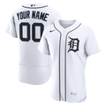 Men's Detroit Tigers Nike White Home Authentic Custom Jersey