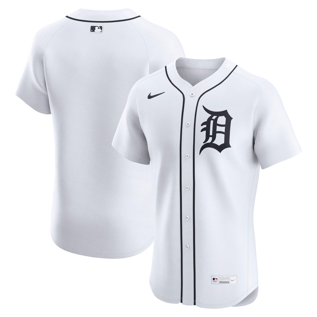 Men's Detroit Tigers Nike White Home Elite Jersey - 2