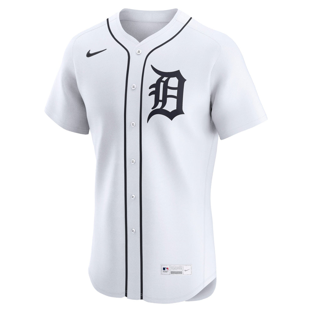 Men's Detroit Tigers Nike White Home Elite Jersey - 3