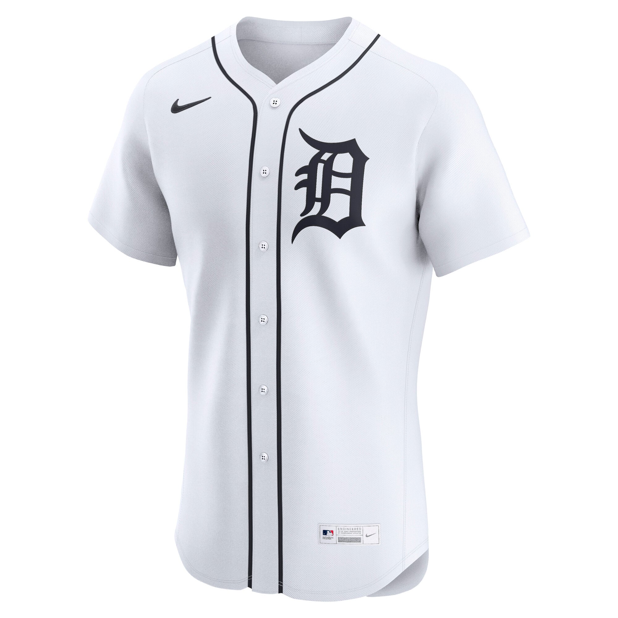 Men's Detroit Tigers Nike White Home Elite Jersey - 3