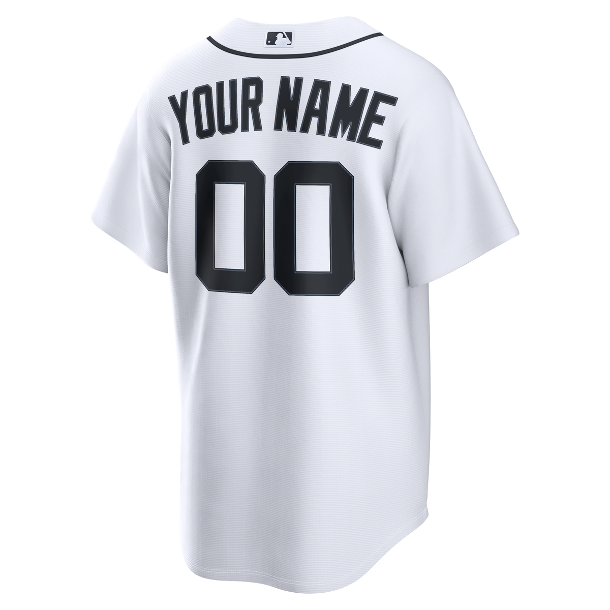 Men's Detroit Tigers Nike White Home Replica Custom Jersey - 4