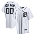 Men's Detroit Tigers Nike White Home Replica Custom Jersey