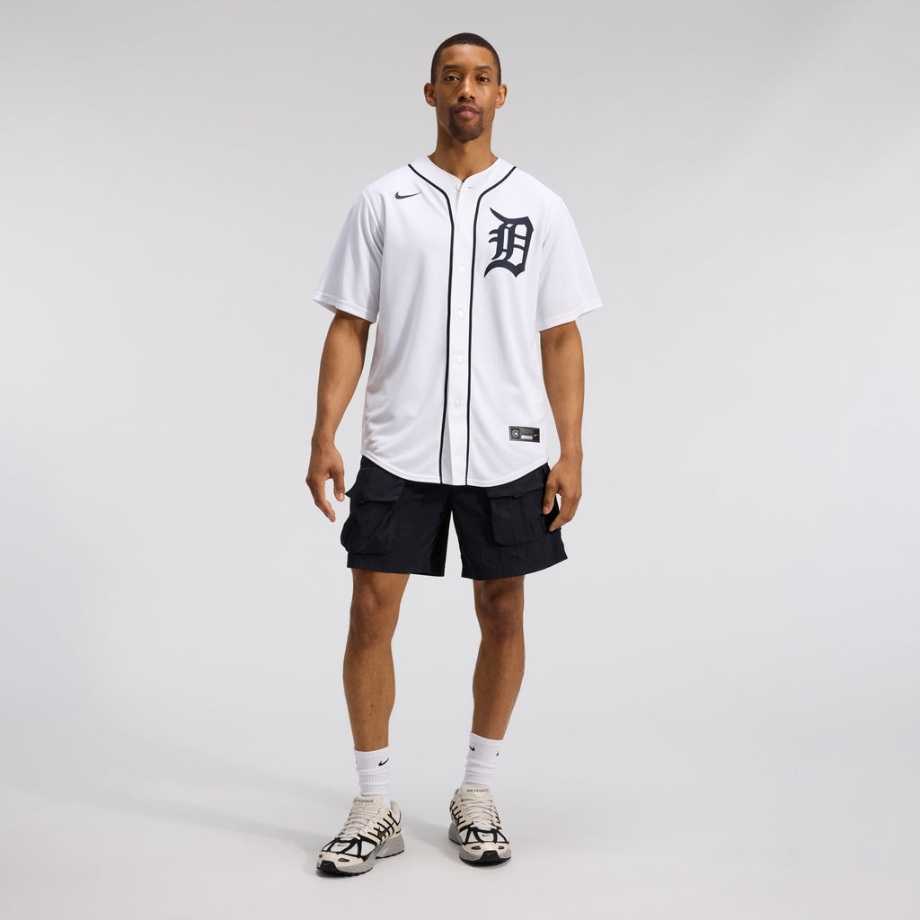 Men's Detroit Tigers Nike White Home Replica Jersey - 4