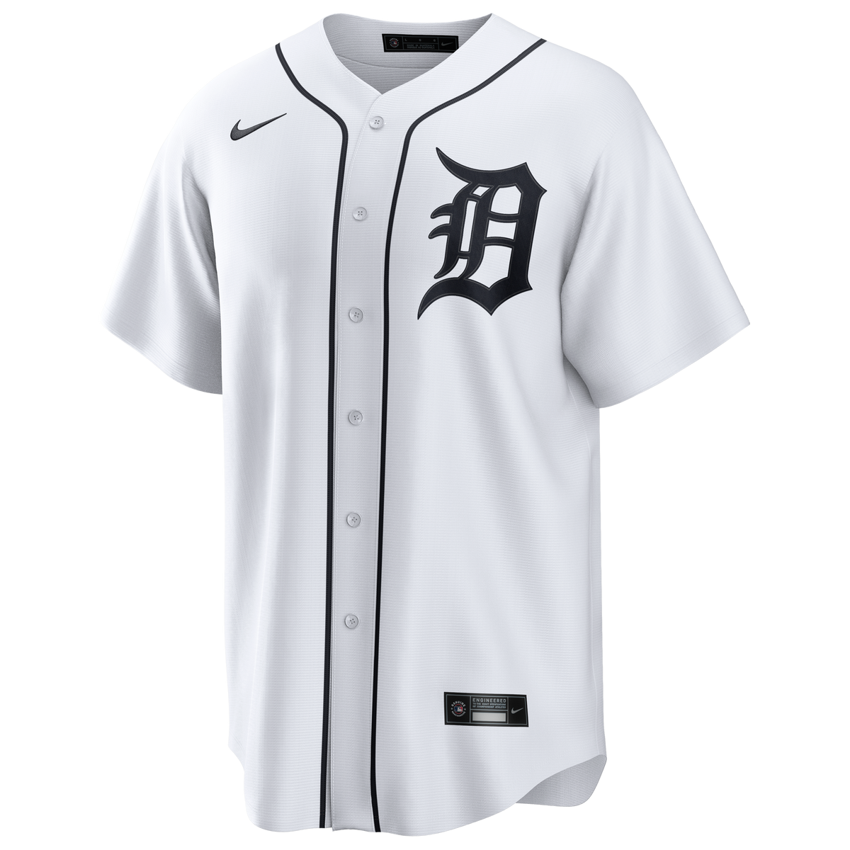 Men's Detroit Tigers Nike White Home Replica Jersey - 6