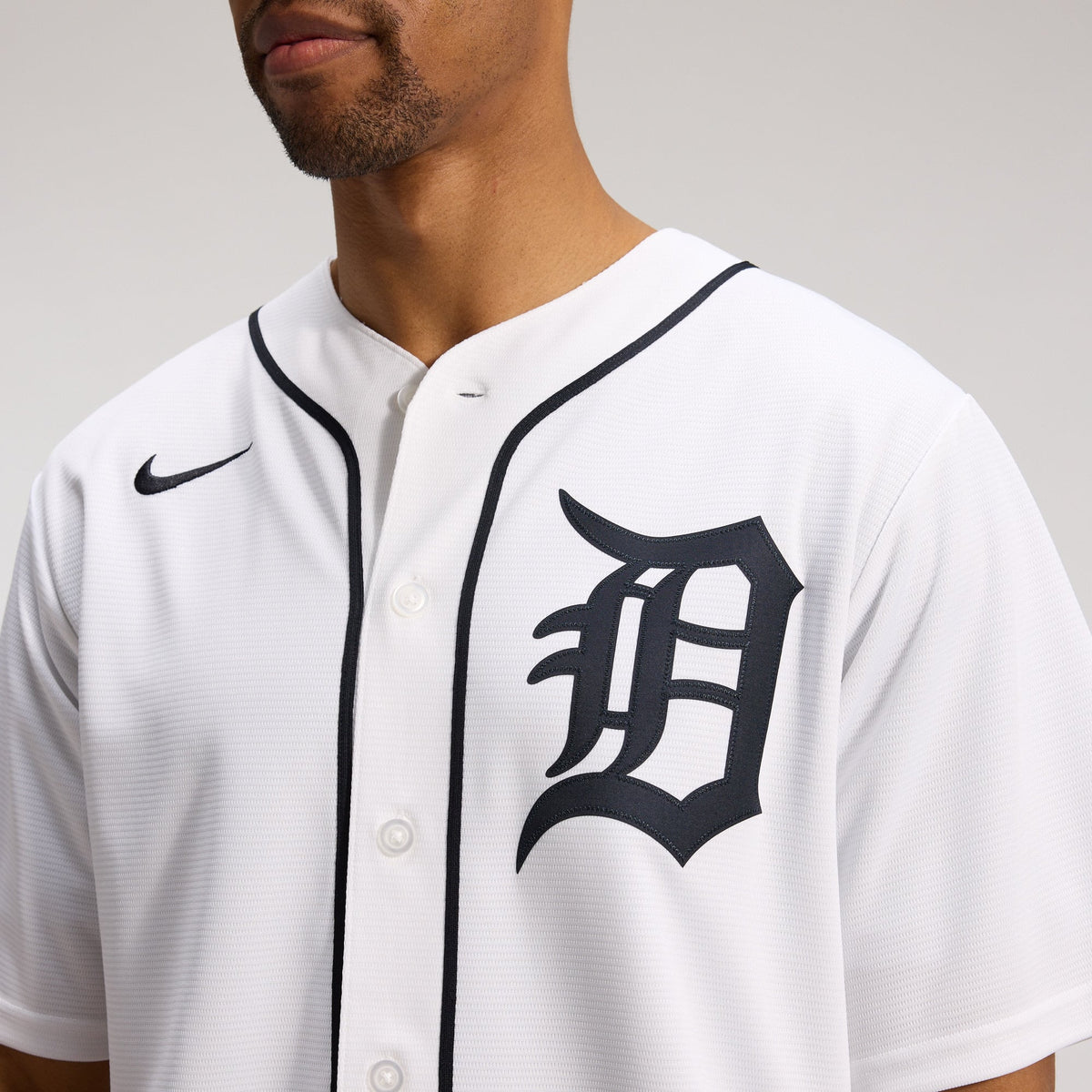 Men's Detroit Tigers Nike White Home Replica Jersey - 9