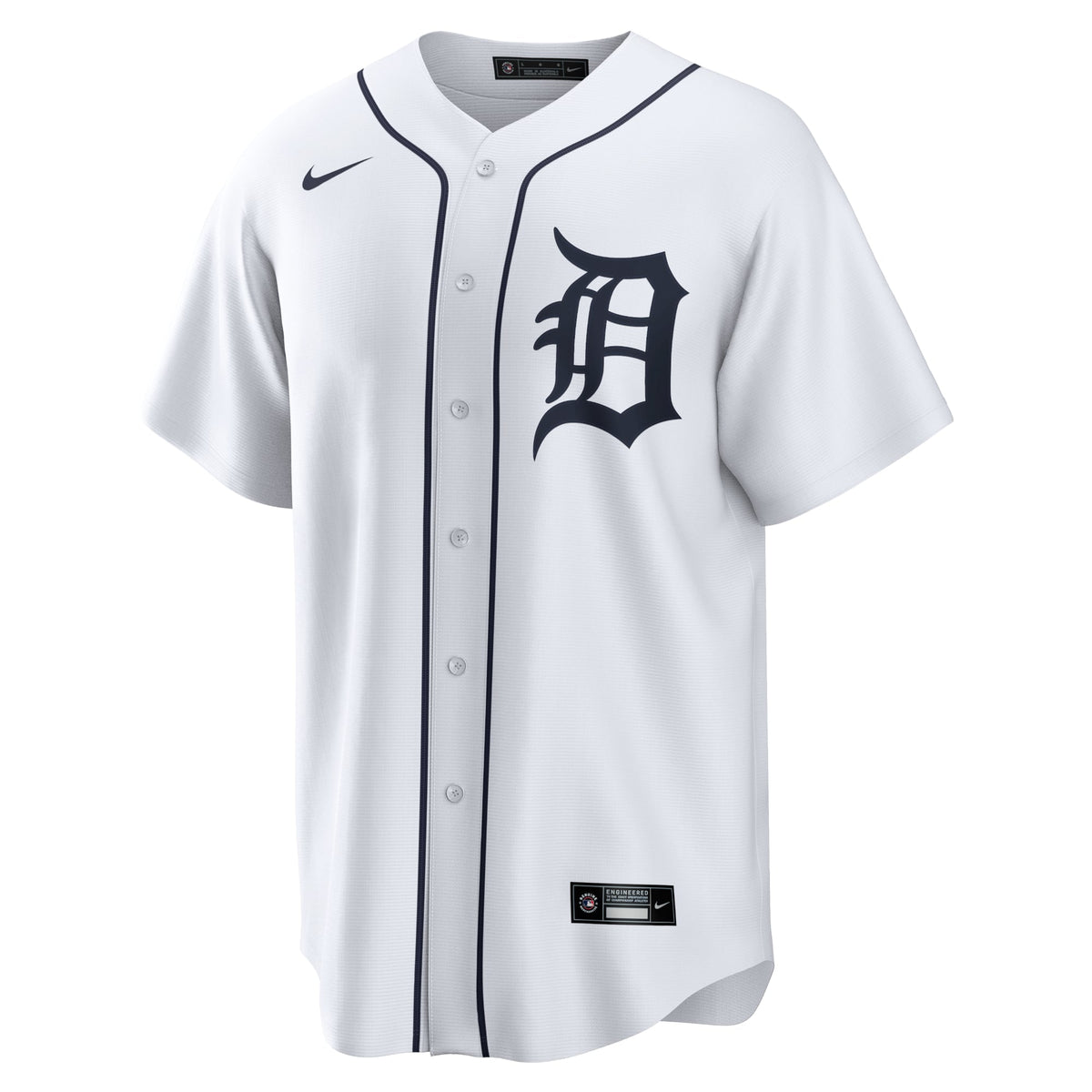 Men's Detroit Tigers Nike White Home Replica Team Jersey - 3