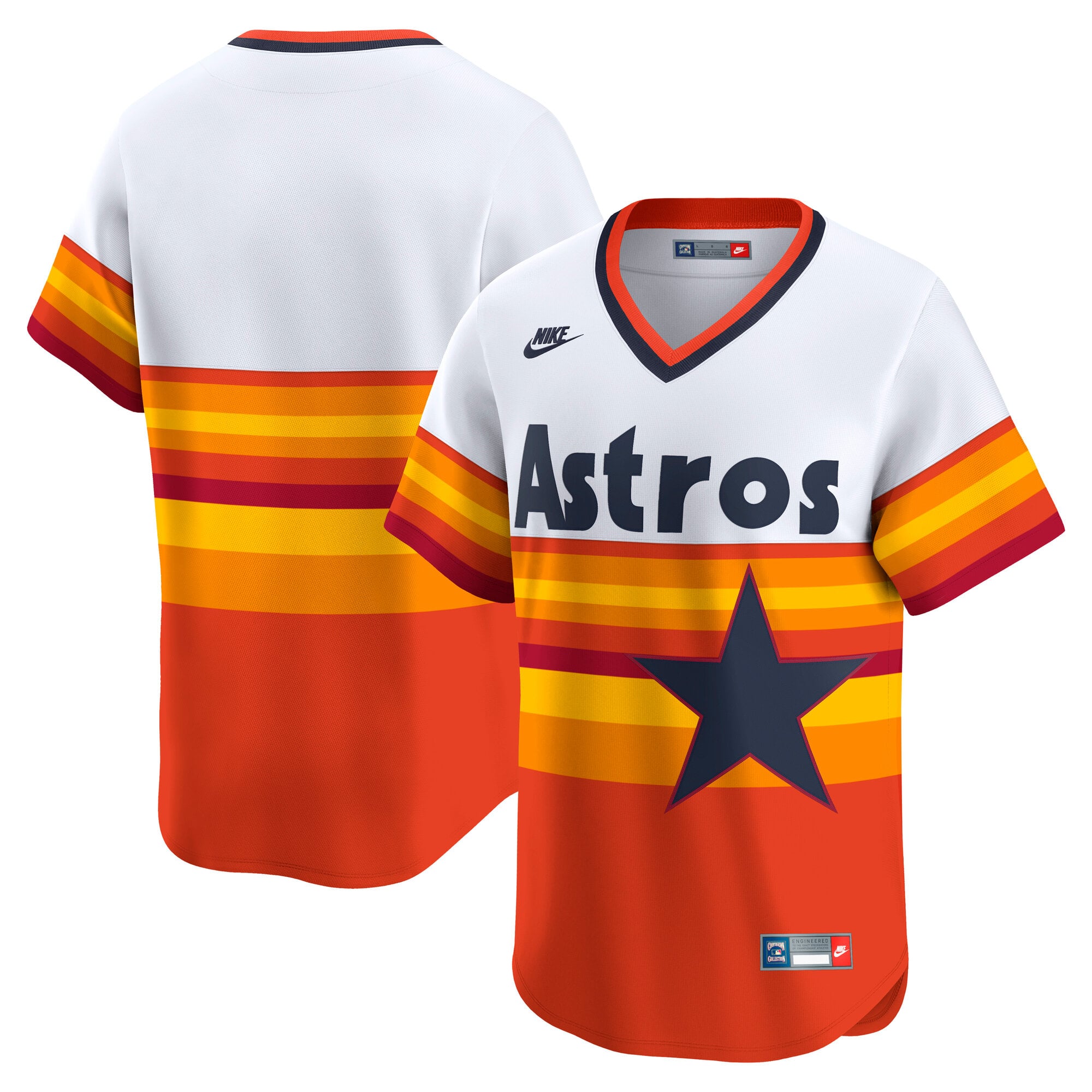 Men's Houston Astros Nike White Cooperstown Collection Limited Jersey - 2